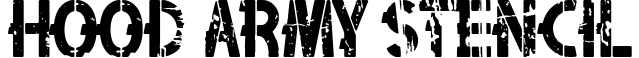 Hood Army Stencil