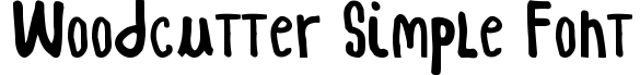 Woodcutter Simple Font