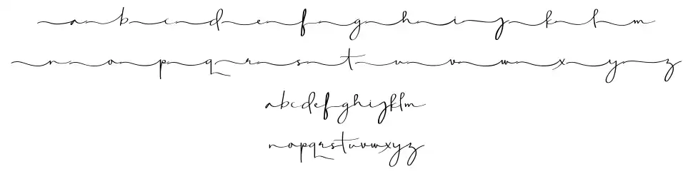 Aghnesta Signaturefont specimens