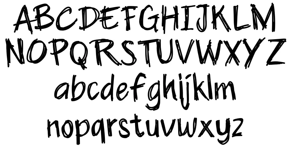 Aleho Scribblefont specimens