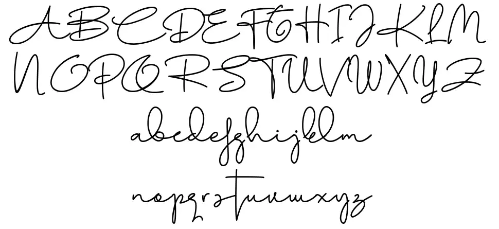 Aline Signaturefont specimens