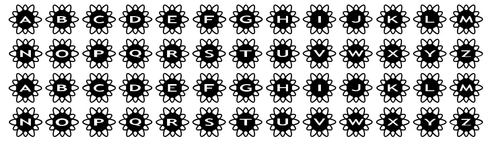 AlphaShapes Flowers 2font specimens