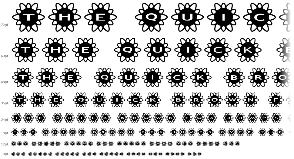 AlphaShapes Flowers 2font waterfall