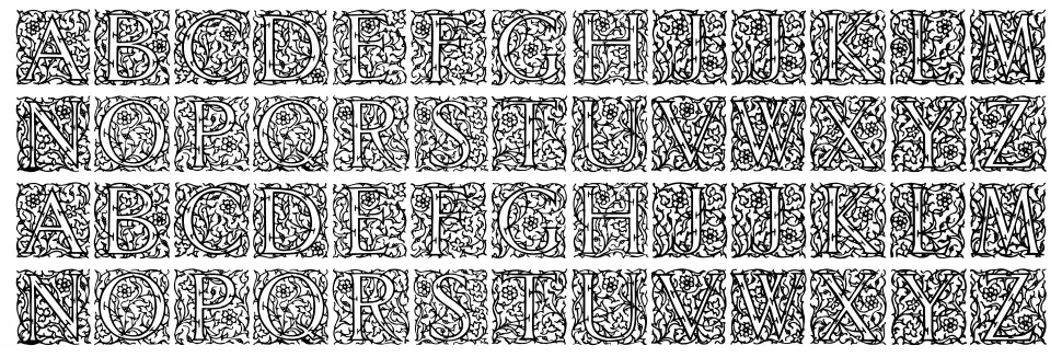 Arabesque Initialenfont specimens