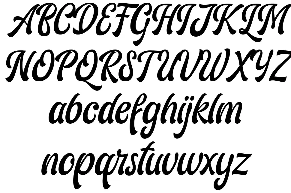 Ariestha Scriptfont specimens