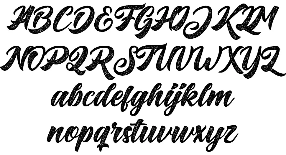 Big Blue Roughfont specimens