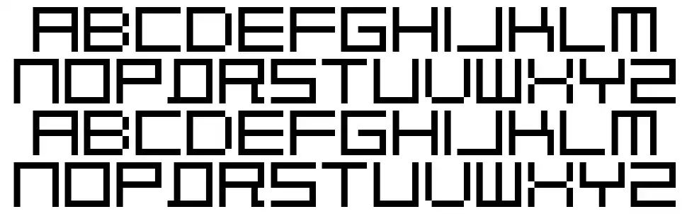 Block Out 2097font specimens