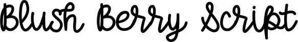 Blush Berry Script