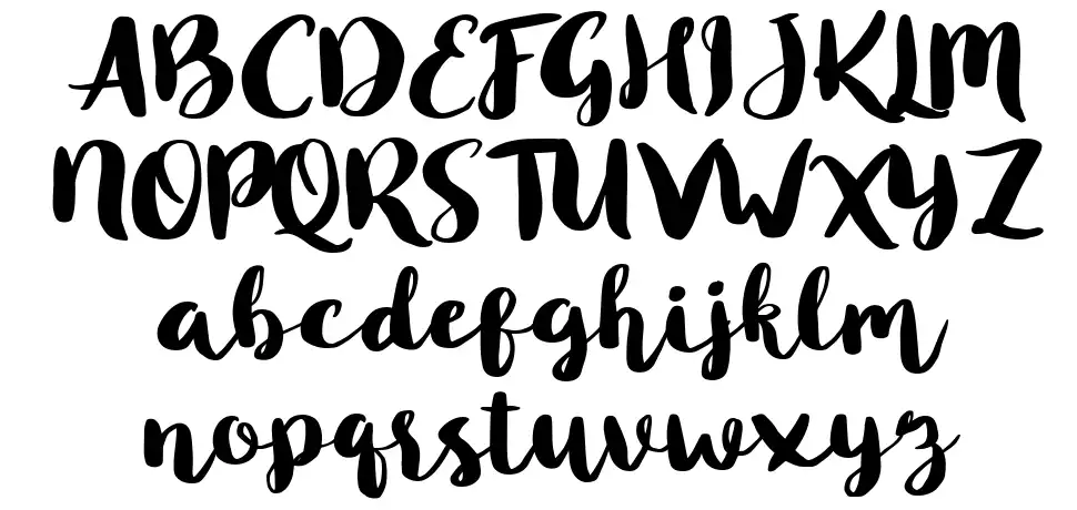 Blusty Scriptfont specimens