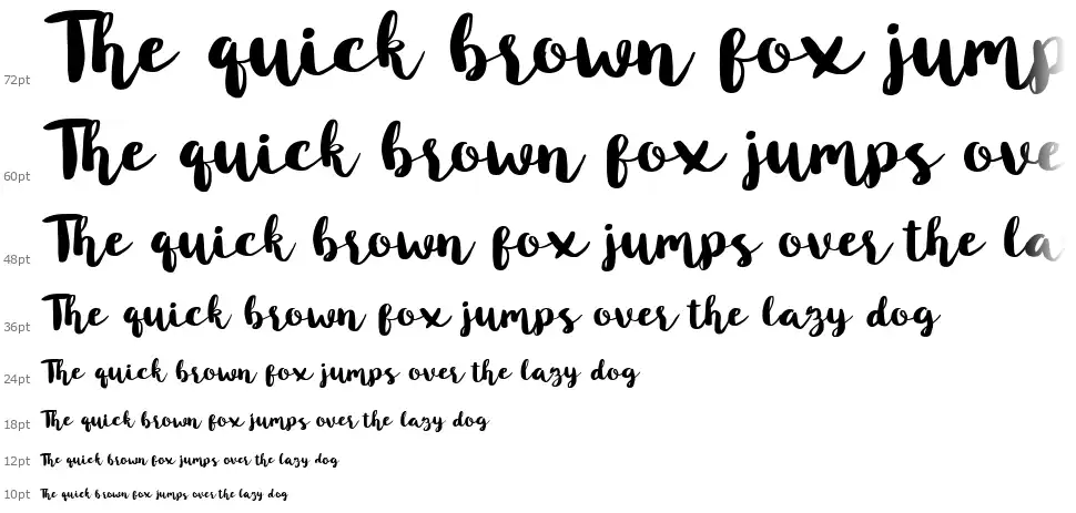 Blusty Scriptfont waterfall