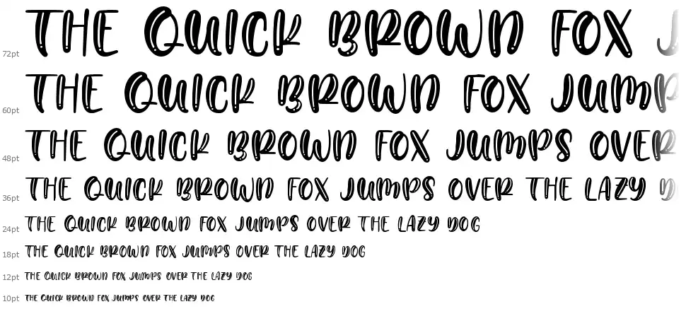 Bubblezfont waterfall