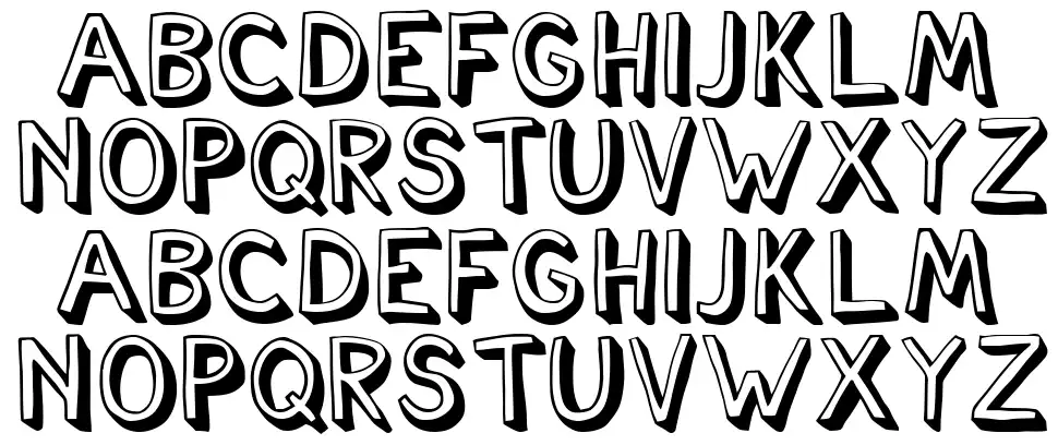 Cartoonishfont specimens