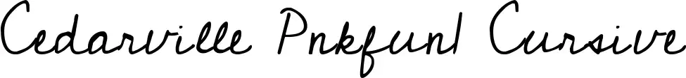 Cedarville Pnkfun1 Cursive