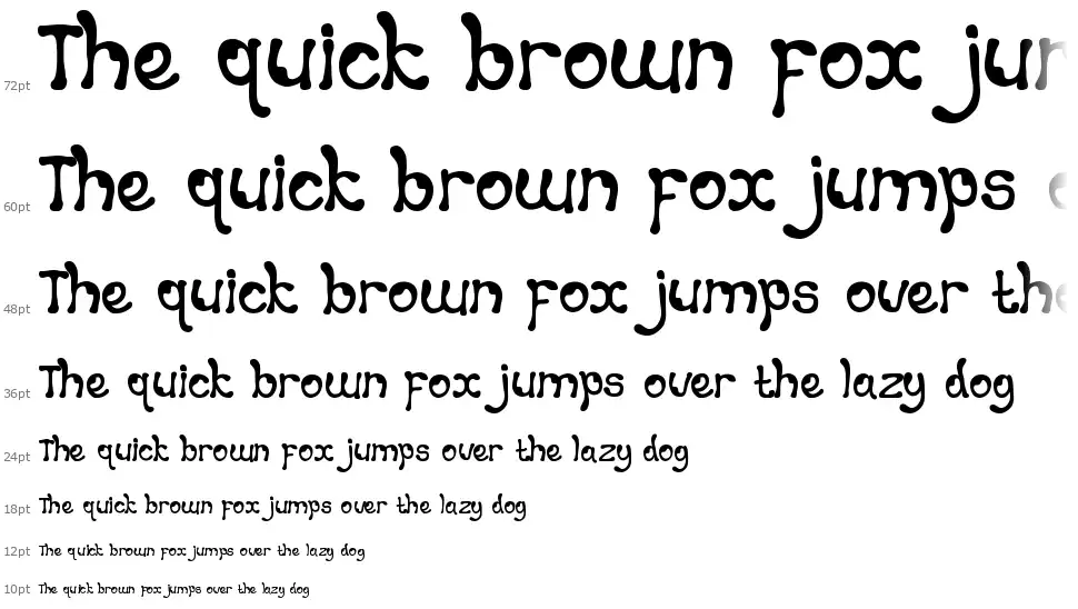 Choco Candyfont waterfall