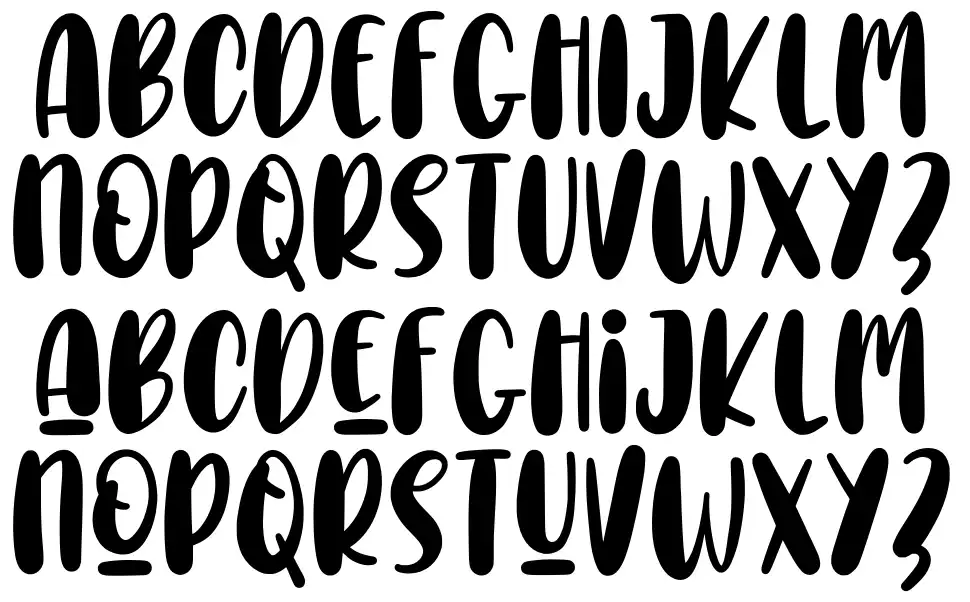 Choco Letterfont specimens