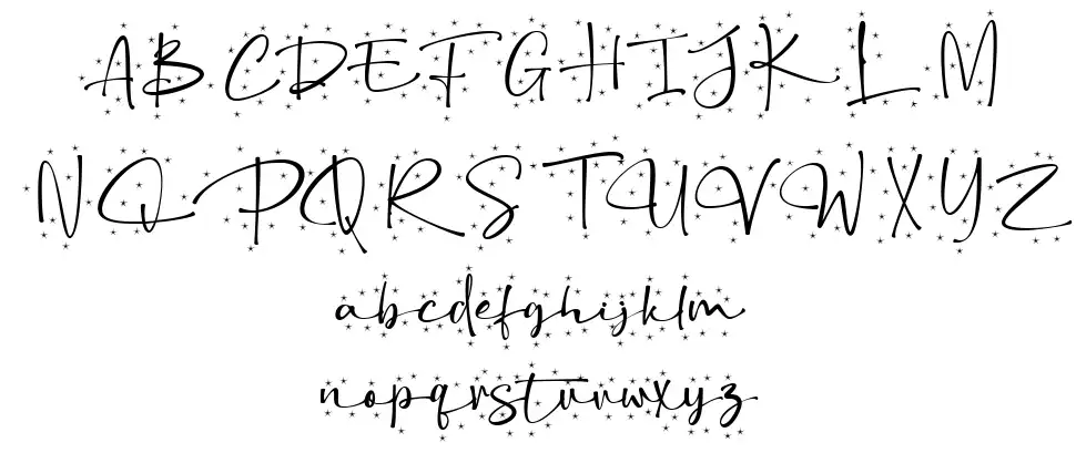 Christmas Snowflakefont specimens