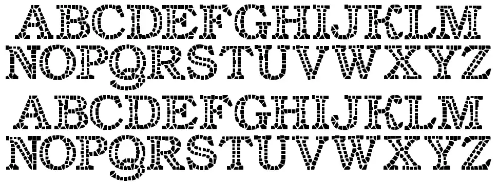 Classic Mosaicfont specimens