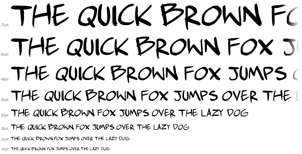 Comic Hustlefont waterfall