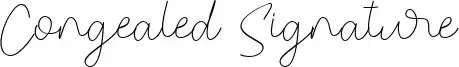 Congealed Signature