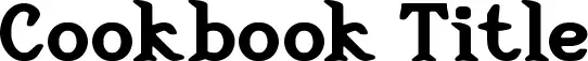 Cookbook Title
