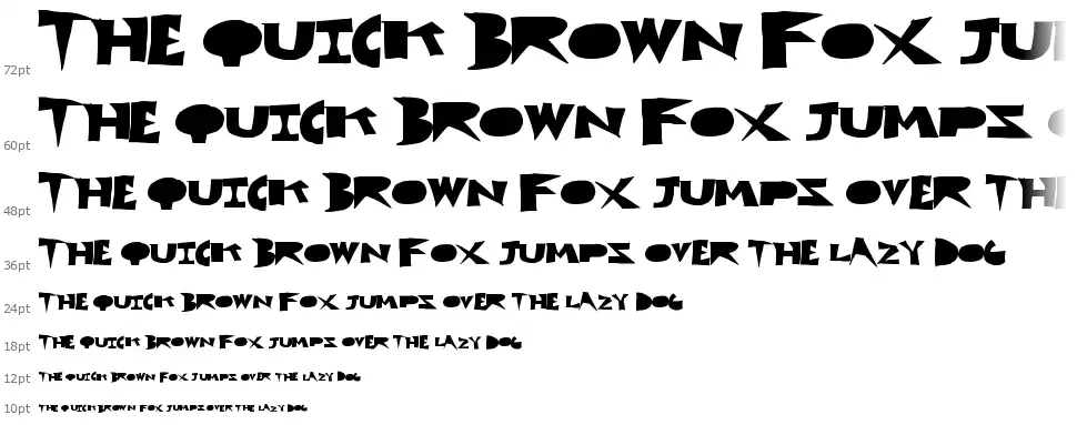 Cut Bloxfont waterfall