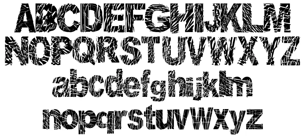 Distorted and Scratchyfont specimens