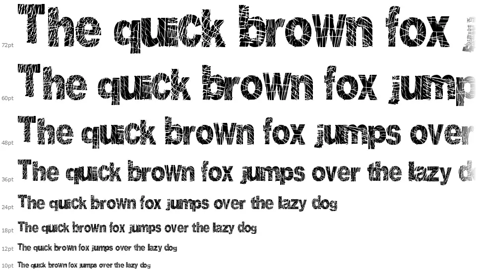 Distorted and Scratchyfont waterfall
