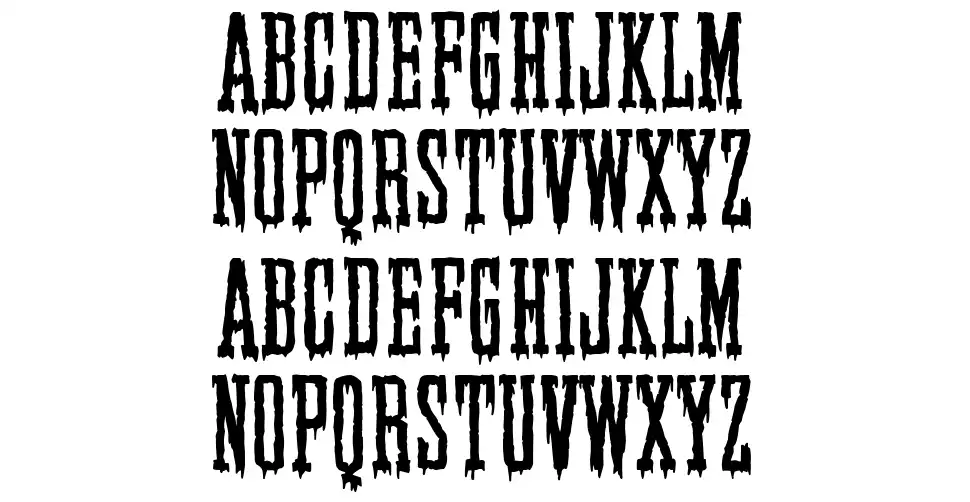 Elegant & Creepy Companyfont specimens
