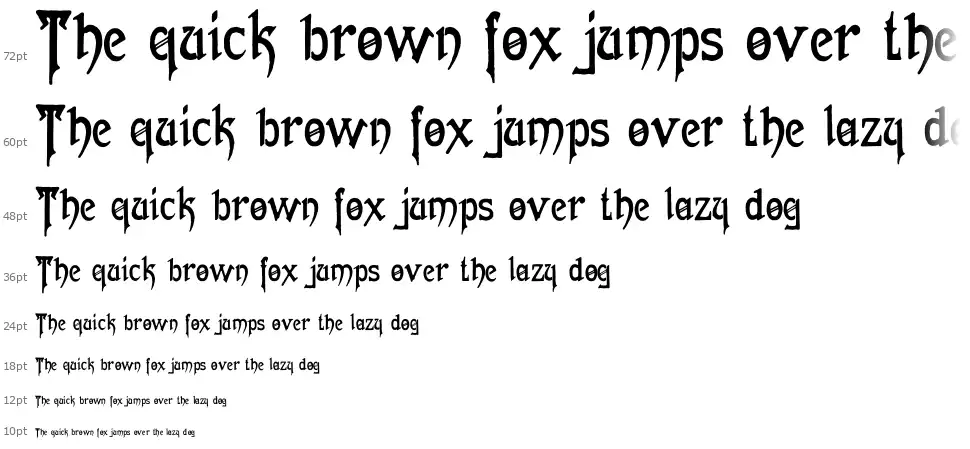 Empire 1887font waterfall