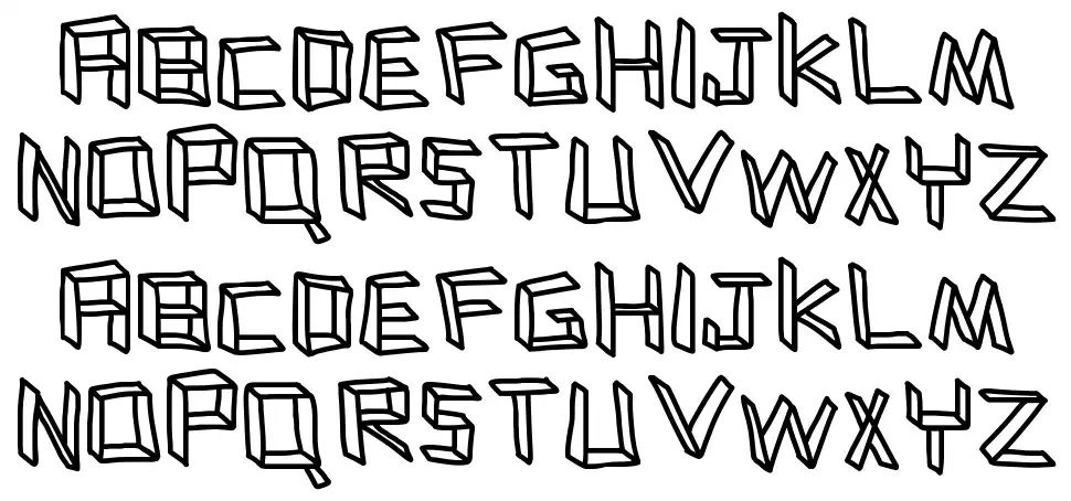 Flatboardfont specimens