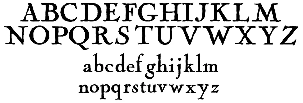 Fogle Hunterfont specimens