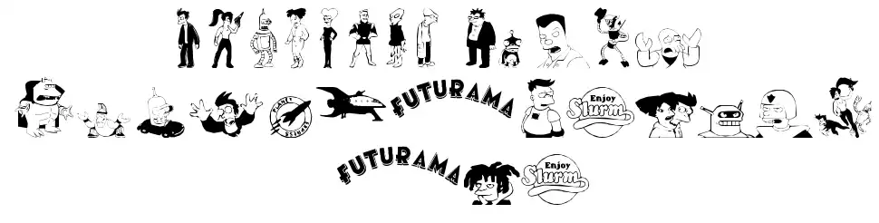 Futurama Dingbatsfont specimens