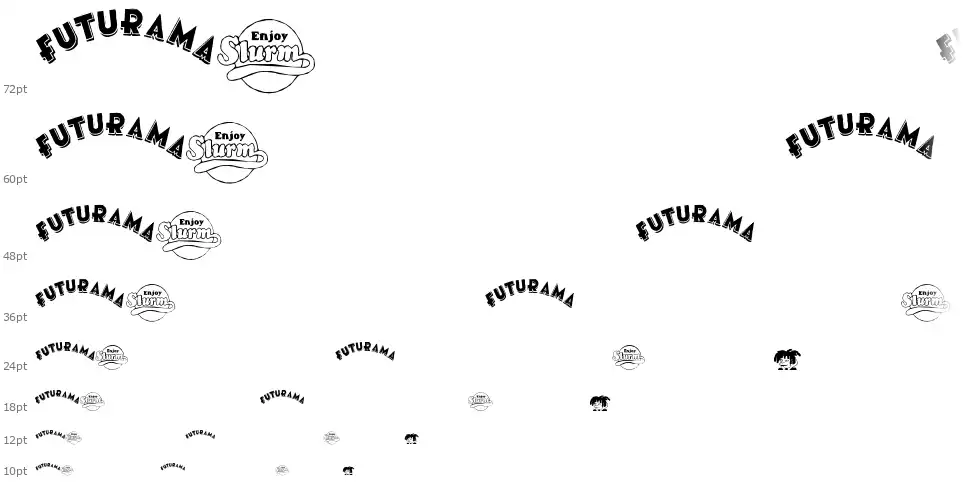 Futurama Dingbatsfont waterfall