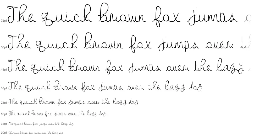 Gabbi's Handwritingfont waterfall