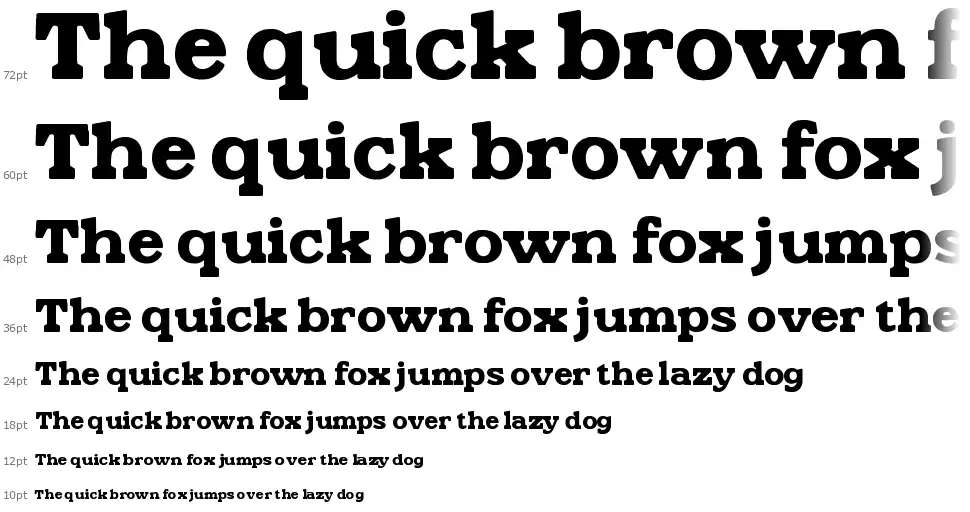 Ganttie Bold Display Seriffont waterfall