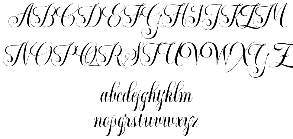 Generale Scriptfont specimens