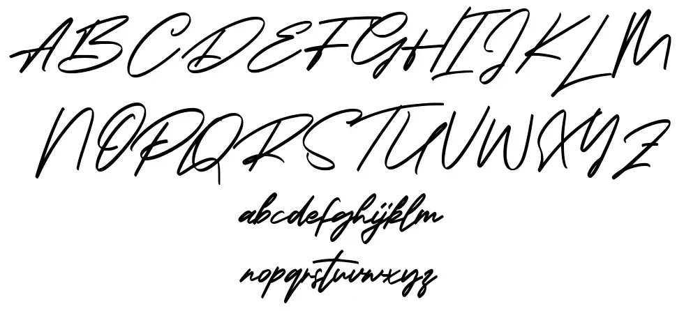 Georgiess Signaturefont specimens