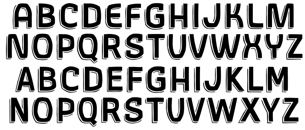 Gothic AX Handfont specimens