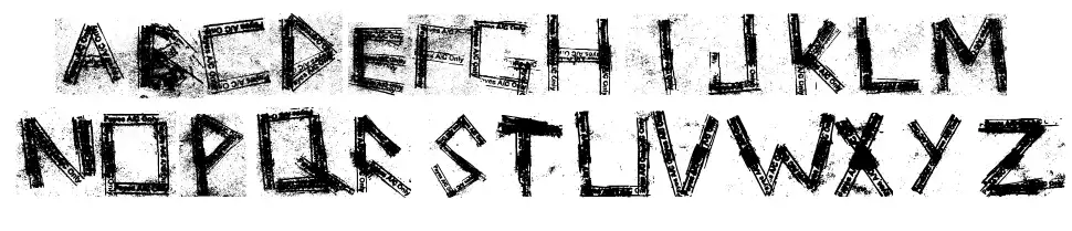 Grunge Zinda Badfont specimens