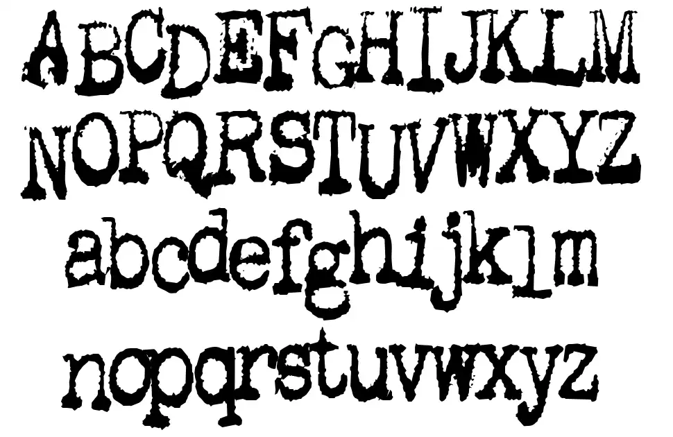 Gutter Vomitfont specimens