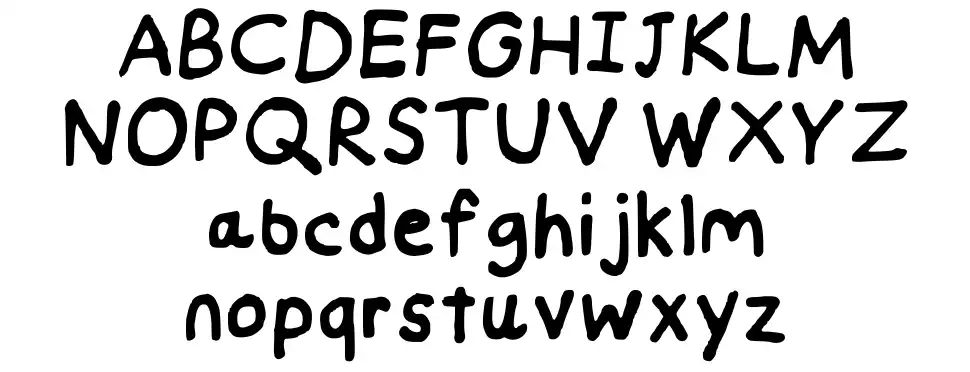 Handwritten Nat29font specimens