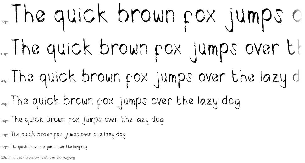 Handwritten Origifont waterfall