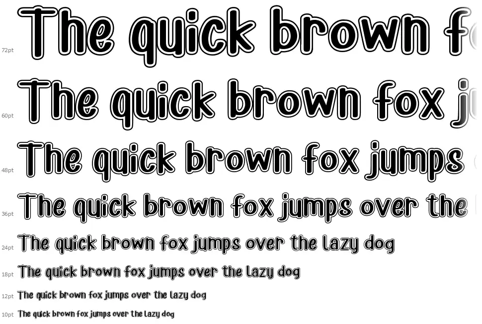 Happy Cartoonfont waterfall