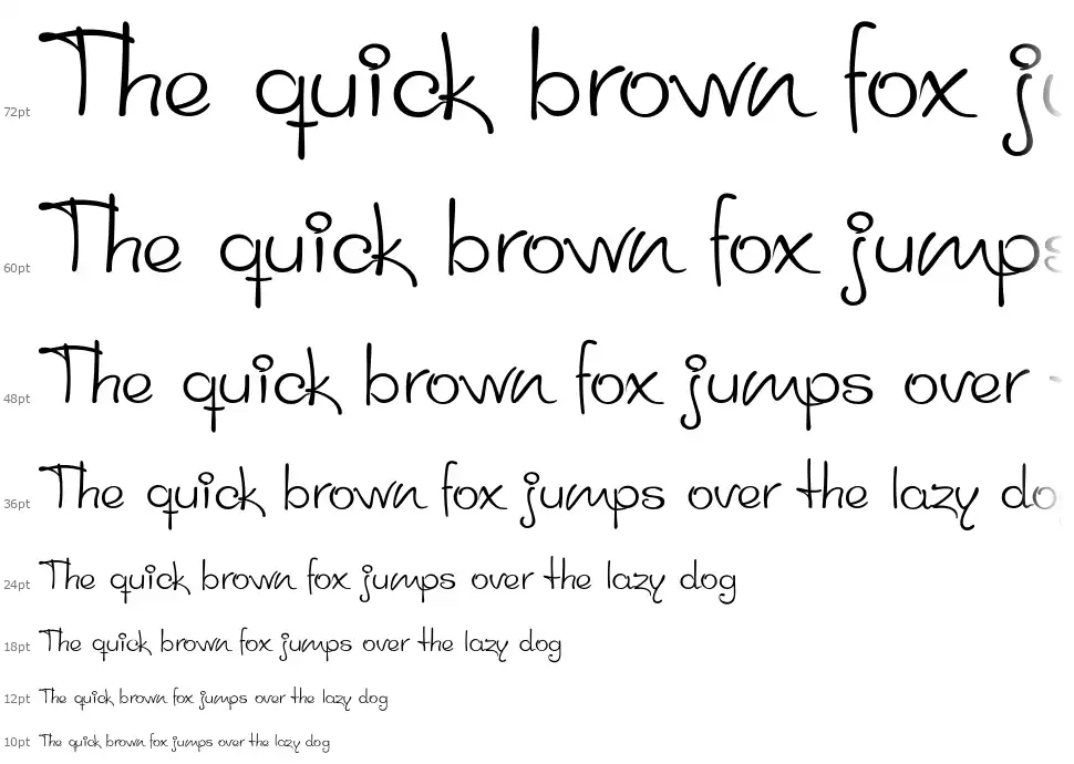 Heleno que se aprende Scriptfont waterfall