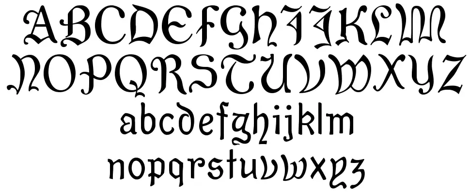 Hiawatha (1888)font specimens