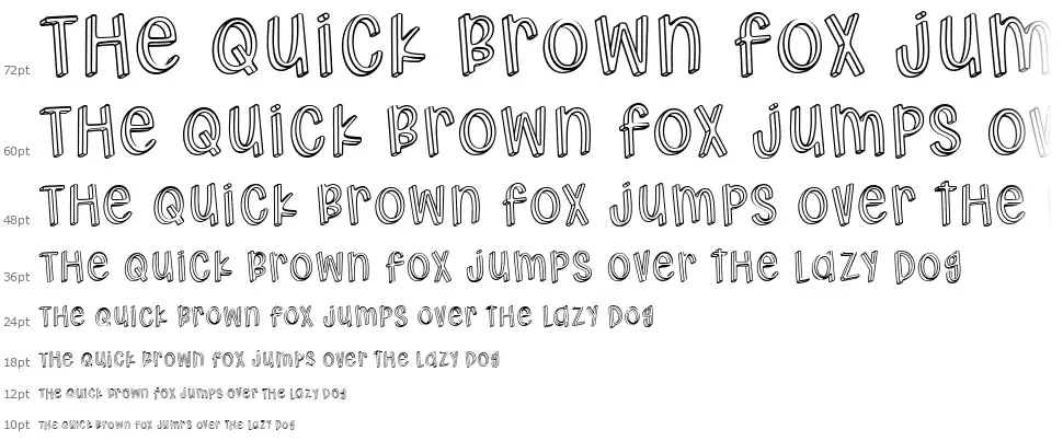 Hodgepodgery 3Dfont waterfall
