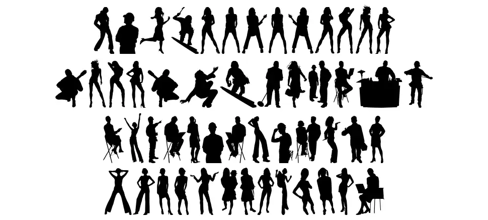 Human Silhouettesfont specimens