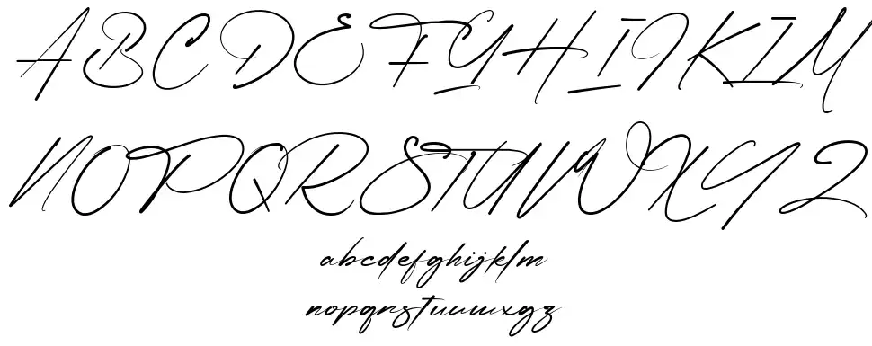 Humble Signationfont specimens