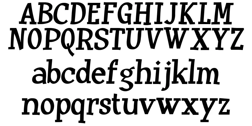Huxtable-Regularfont specimens
