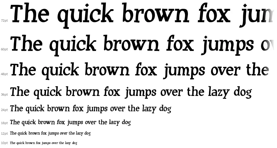 Huxtable-Regularfont waterfall